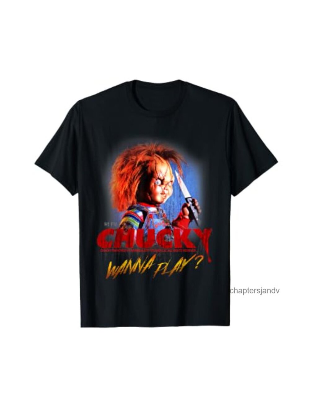 Horror Movie Chucky Graphic T-Shirt Classic Fit Short Sleeve Cotton